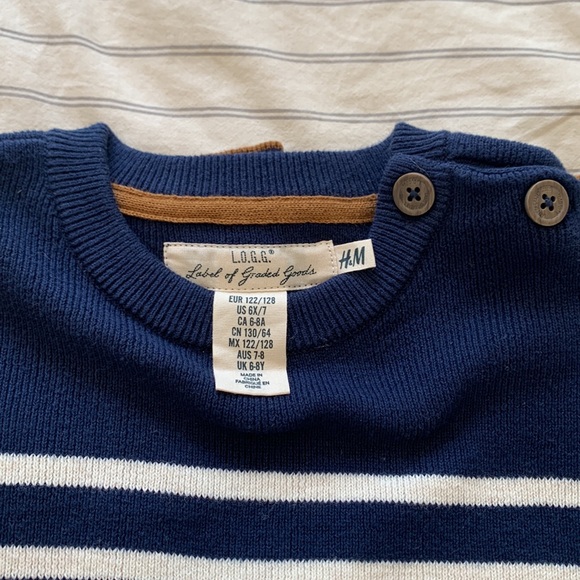 H&M LOGG crewneck sweater Sz 6-8 (s) - Picture 3 of 3
